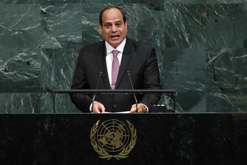 الرئيس السيسى أثناء إلقاء كلمته بالأمم المتحدة